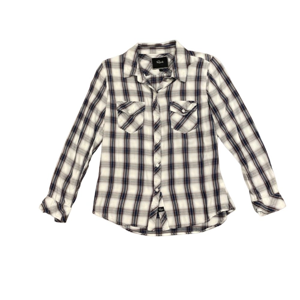 Rails Women's Lightweight Plaid Button Down, Size Small